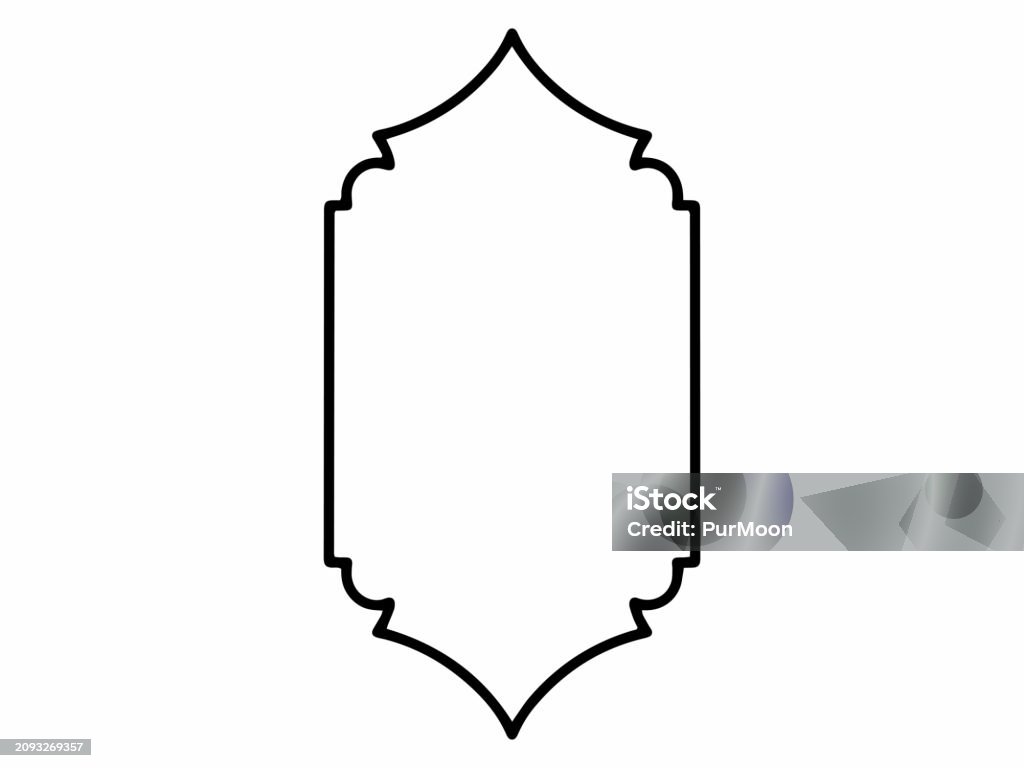 Islamic Line Frame Islamic Frame Line Art Background Hand Drawn Islamic Frame Background ...