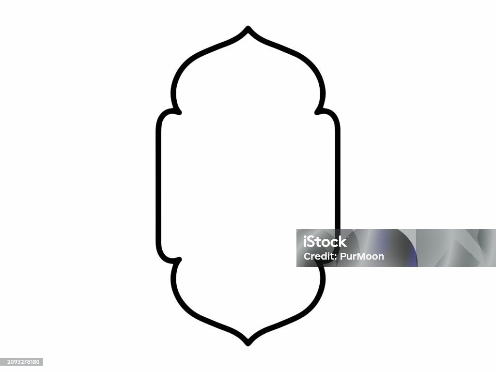 Islamic Line Frame Islamic Frame Line Art Background Hand Drawn Islamic Frame Background ...