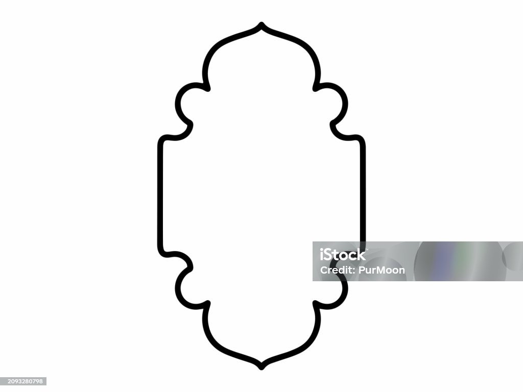 Islamic Line Graphics Islamic Frame Line Art Background Hand Drawn Islamic Frame Background ...