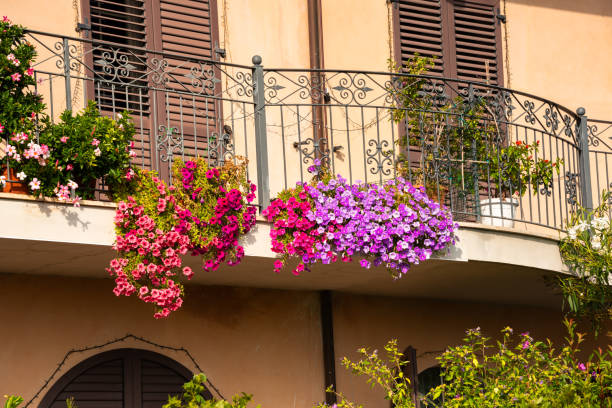 istock House balcony decorated with colorful flowers 2093292257