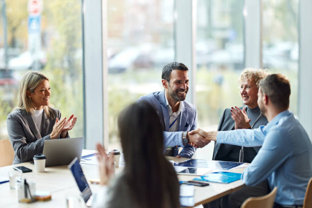 istock Successful deal on a business meeting! 2093305954