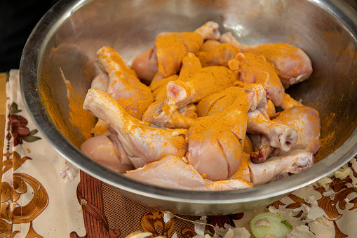 Turmeric is antiseptic and cleans most of the harmful living organism in the meat