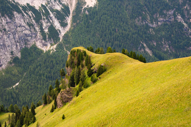 Dolomite alps in Italy, a scenic mountain landscape