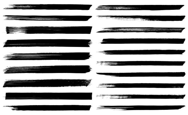 ilustraciones, imágenes clip art, dibujos animados e iconos de stock de vector de texturas y patrones de pincel negro - marcador rotulador