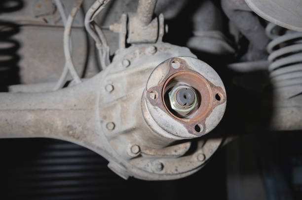 istock rear axle reducer in a car with a rear-wheel drive engine. 2093358150