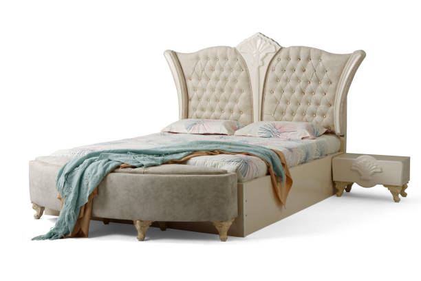 istock classic bed  ,Dressing Table with wood frame Mirror ,double bed 2093371952