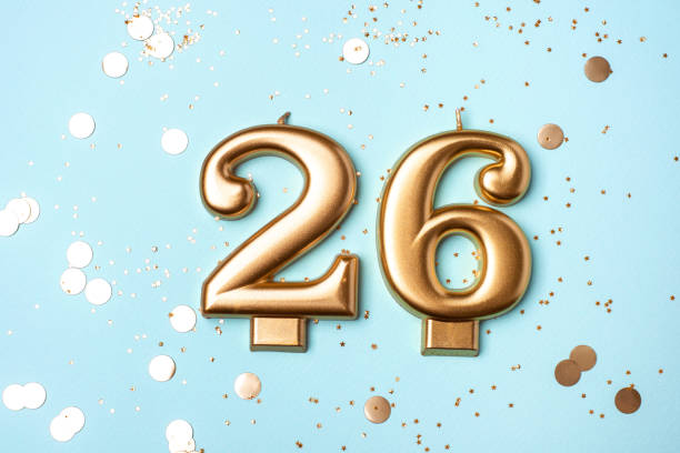 istock 26 years celebration. Greeting banner. 2093423989