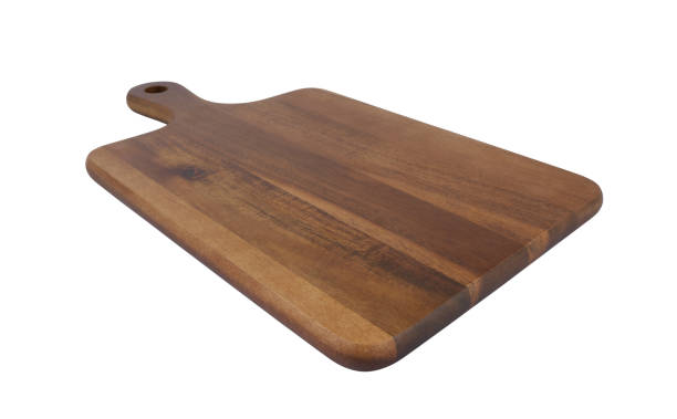 istock Wooden cutting board isolated on white 2093458067