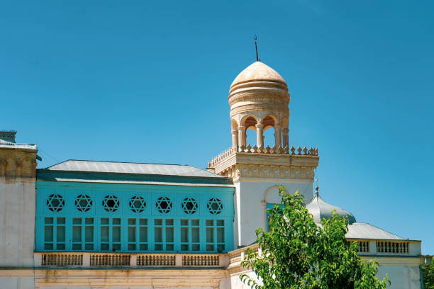 istock a white building with a moon on top 2093494684