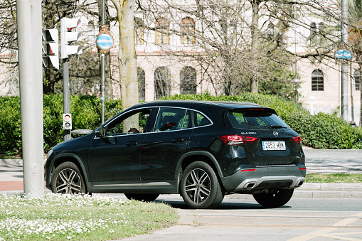 Bilbao, Spain - 15 March 2024: A Mercedes-Benz GLA car in an urban street