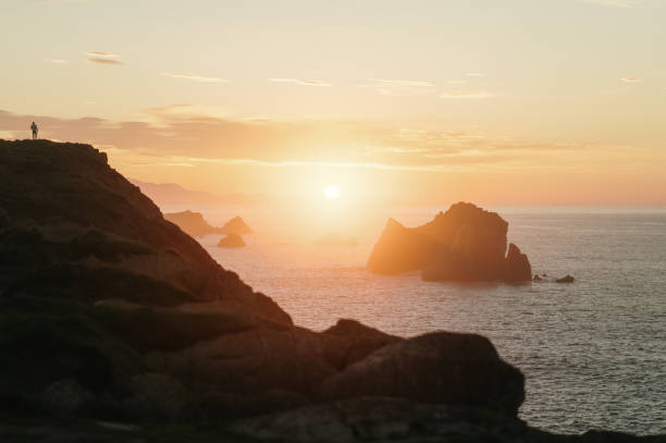 istock Beautiful sunset over the sea and cliffs 2093557348