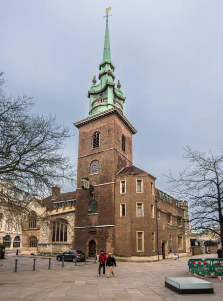 All Hallows by the Tower - London London, United Kingdom - February 26, 2024: All Hallows by the Tower - The oldest church in the city of London all hallows by the tower stock pictures, royalty-free photos & images