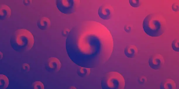 Vector illustration of Abstract gradient background with Purple spirals