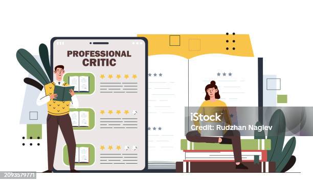 Criticist Professional Critic Vector Concept Stock Illustration - Download Image ...