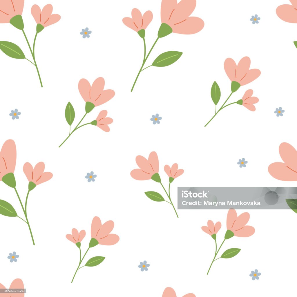 Spring Pattern Stock Illustration - Download Image Now - Backgrounds ...