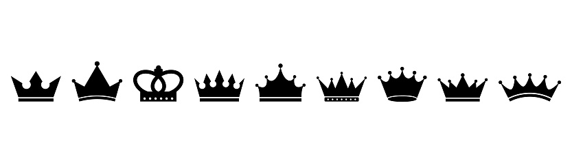 Crown icon. Royal sign