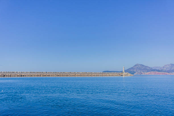 istock View on the pier in the port 2093668718