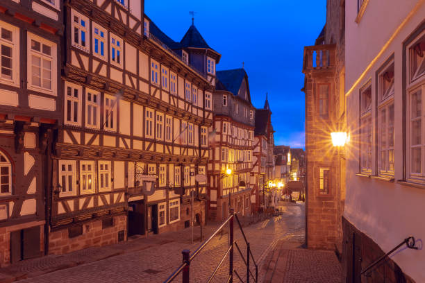 istock Night Marburg street, Germany 2093693536
