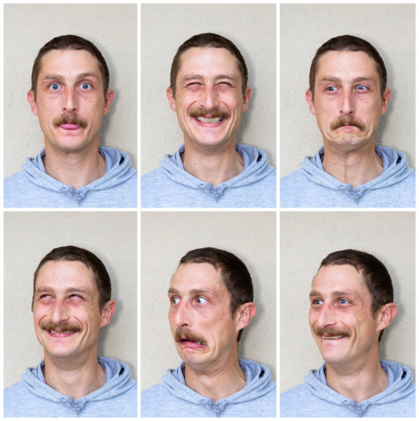 istock Composite of multiple portraits of the same man in different expressions 2093710672