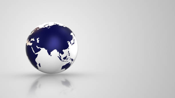 istock Spinning Earth planet isolated on white background 2093737175