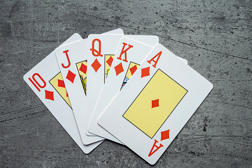 One of a series of images showing each playing card in a standard deck. All images have a clipping path for easy manipulation. This one is the Four of Spades.