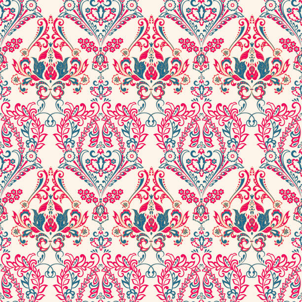 istock Floral seamless Ornate damask background. Vector vintage wallpaper 2093768816