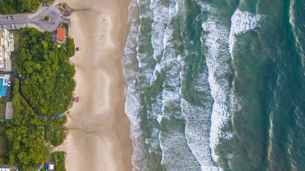 istock Santinho Beach in Florianopolis. Aerial view from drone. 2093805437