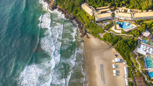 istock Santinho Beach in Florianopolis. Aerial view from drone. 2093826140