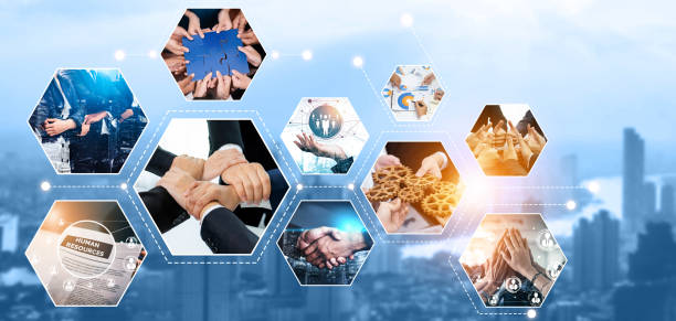 istock Teamwork and human resources HR management technology for business kudos 2093836211