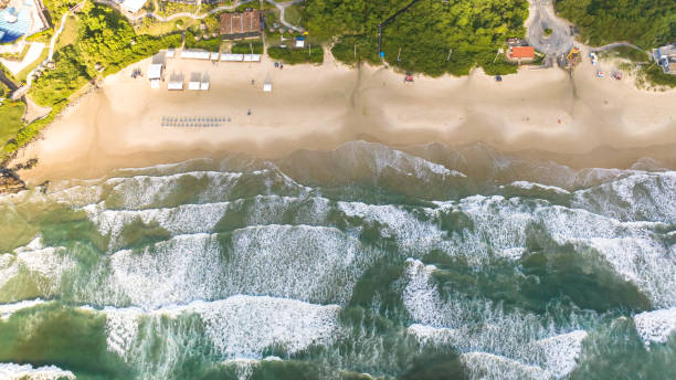 istock Santinho Beach in Florianopolis. Aerial view from drone. 2093842546