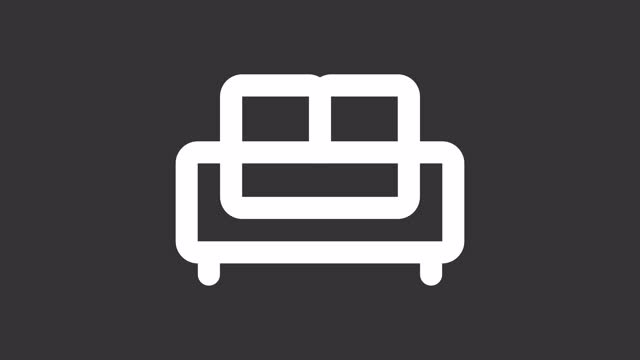 Animated sofa white icon