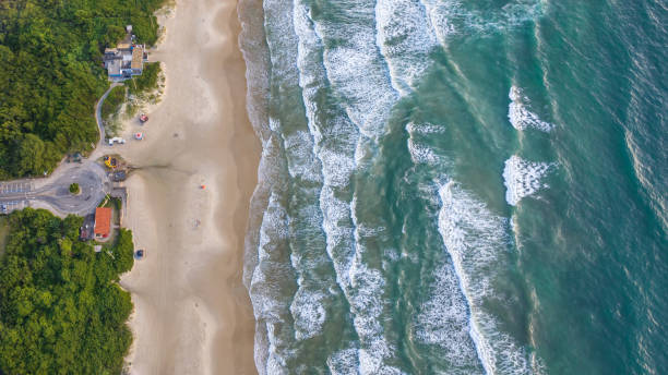 istock Santinho Beach in Florianopolis. Aerial view from drone. 2093858185