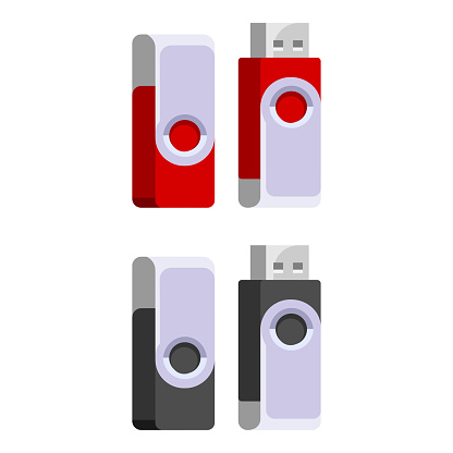 USB pen drives, flash drives. Vector illustration