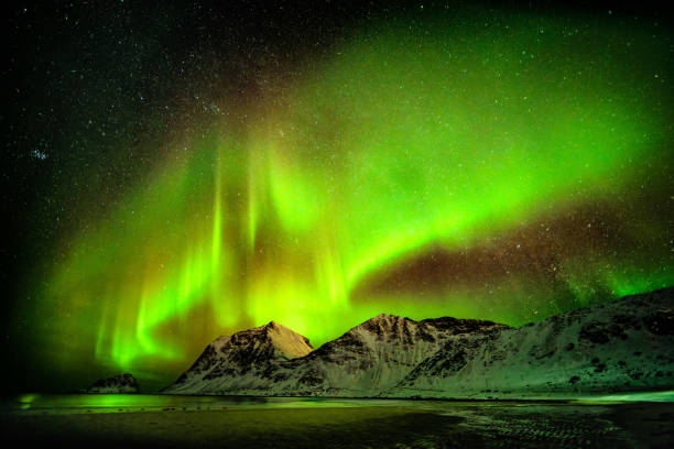 istock Northern lights aurora on Lofoten, Norway 2093869158