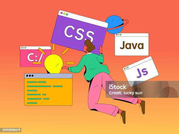 Programming Character Design Programming Teaching Development Flat Character Vector Concept ...