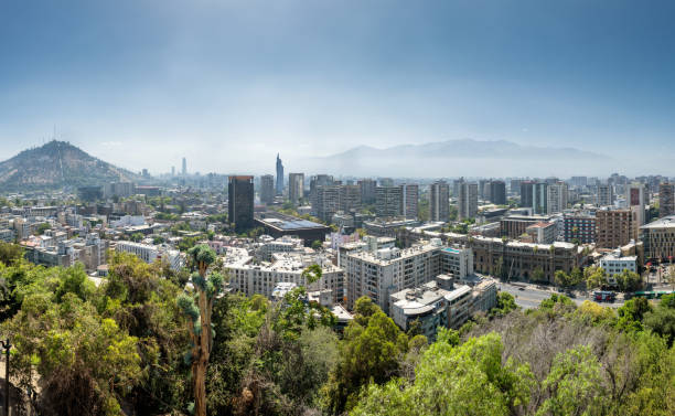 istock wide panoramic view on modern Santiago skyline 2093904886