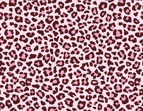 Pink leopard skin seamless pattern.