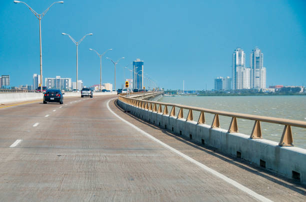 Traffic to South Padre Island, Texas.