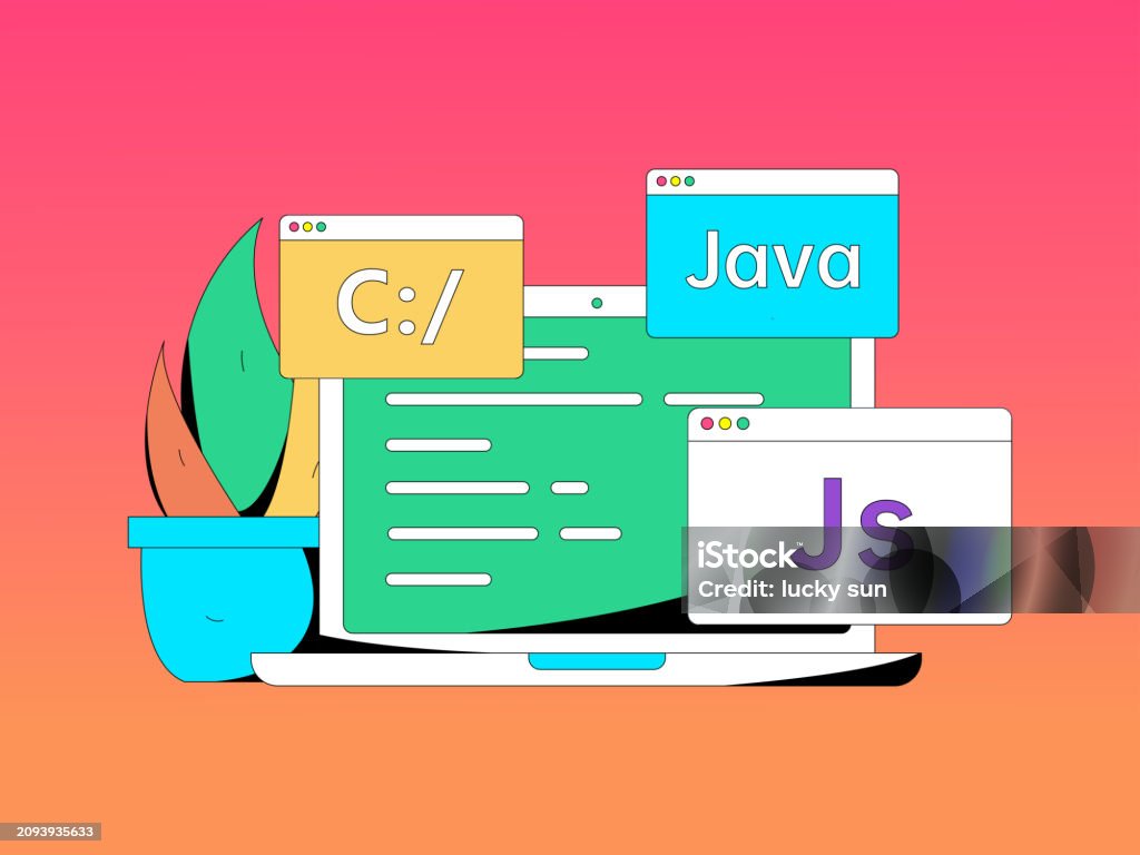 Learning Programing Vector Programming Teaching Development Flat Character Vector Concept ...