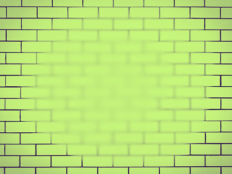 green brick background with blur in the middle for text