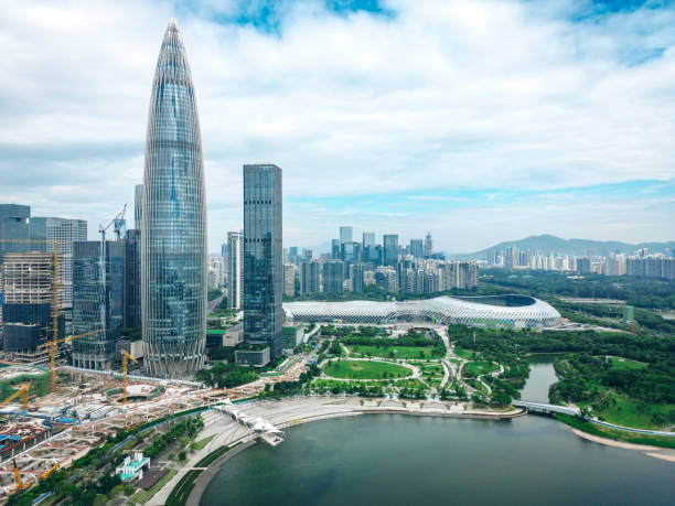 istock Aerial View of Modern Shenzhen Skyline with Drone 2093958224