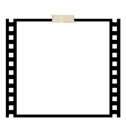 Filmstrips mockup templates. Real high-res 35mm film frame background with space for your image. Lifestyle concept