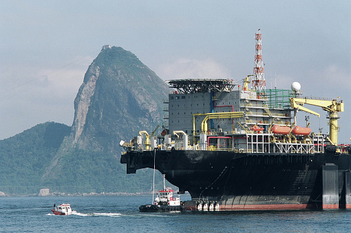 FPSO-type Floating Production, Storage and Offloading in Guanabara Bay, Rio de Janeiro.
