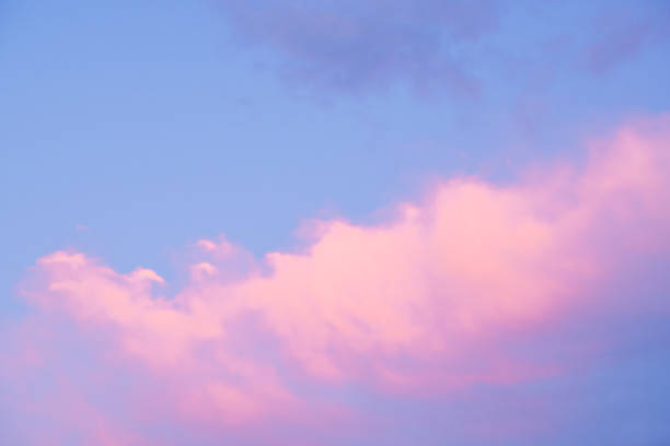 istock Background. Dramatic sunset. Red-orange clouds against the blue sky. Sunset orange red yellow pink clouds against blue sky texture 2094020026