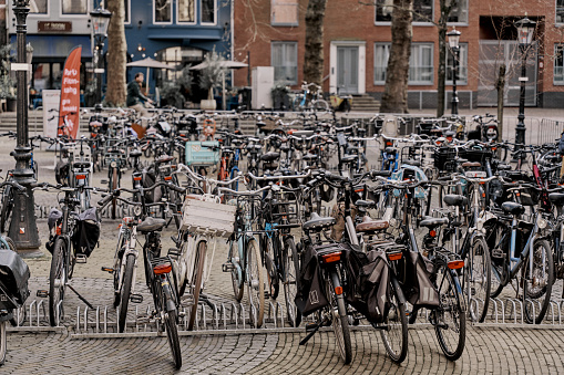 Bicycle parking area in the city centre.
