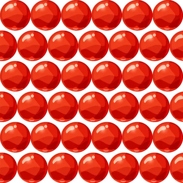 Vector illustration of Colorful balls red seamless pattern