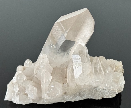 Closeup shot of amethyst crystals.