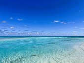 Amazing turqouise lagoon in Rangiroa atoll, Tuamotu archipelago, French Polynesia