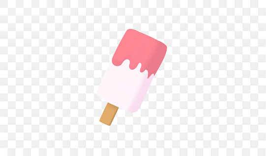 Ice cream sweet design simple 3d. Vector illustration