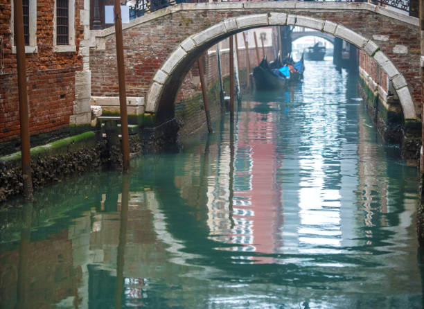 Mystic Venice Canal on a Cloudy Winter Day